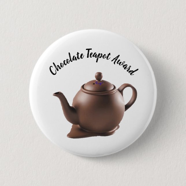 Badge Rond 5 Cm Prix de la théière au chocolat (Devant)