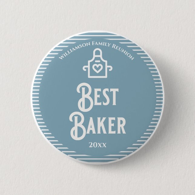 Badge Rond 5 Cm Prix du meilleur Baker du prix de la réunion famil (Devant)