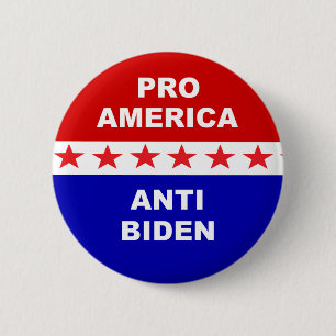 Badge Rond 5 Cm Pro America Anti Biden