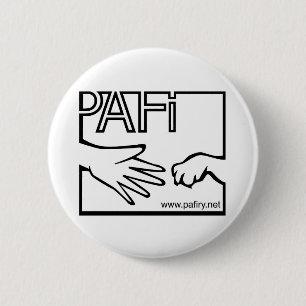 Badge Rond 5 Cm Pro bouton de logo de la Finlande BW d'animaux