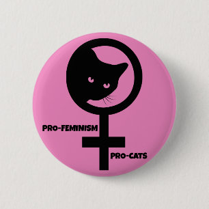 Badge Rond 5 Cm Pro Cats Pro Feminisme