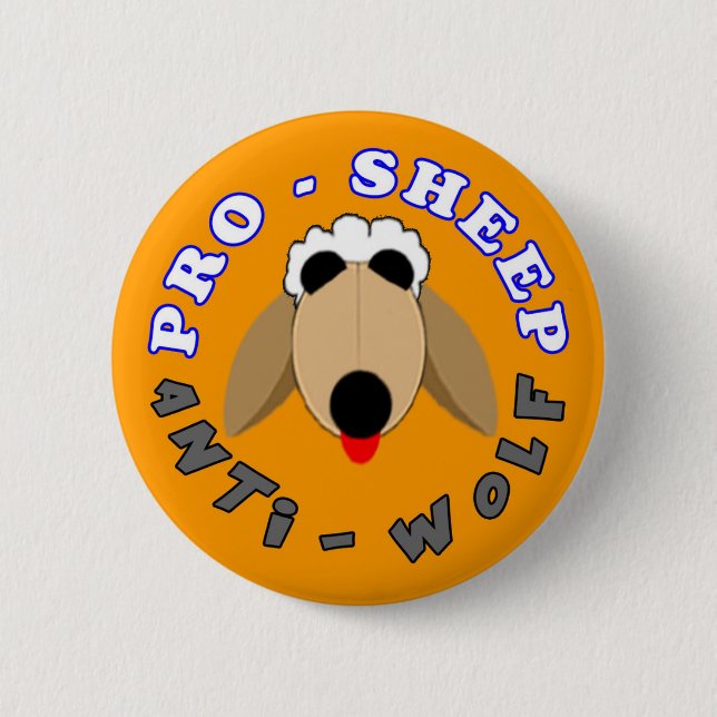 Badge Rond 5 Cm PRO-SHEEP/ANTI-WOLF - Parfaits étrangers (Devant)