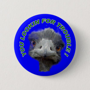 Badge Rond 5 Cm Problème d'autruche