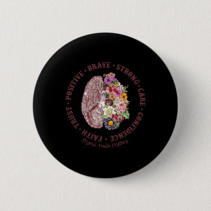 Badge Rond 5 Cm Problèmes de santé Sensibilisation à la santé ment