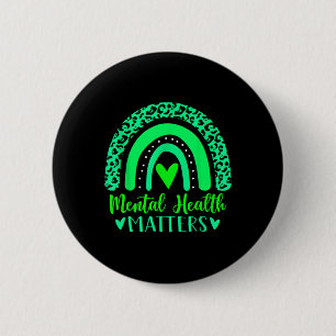 Badge Rond 5 Cm Problèmes de santé Sensibilisation mentale Leopard
