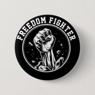 Badge Rond 5 Cm produits de logo de poing de combattant de liberté