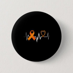 Badge Rond 5 Cm Produits Heartbeat Leukemia Ribbon Leukemia Award