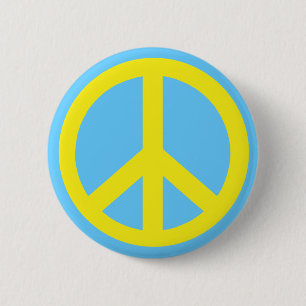 Badge Rond 5 Cm Produits jaunes de symbole de paix