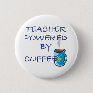BADGE ROND 5 CM PROFESSEUR ACTIONNÉ PAR LE CAFÉ