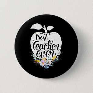 Badge Rond 5 Cm Professeur Cadeaux Meilleure fleur enseignante