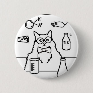 Badge Rond 5 Cm Professeur Cat