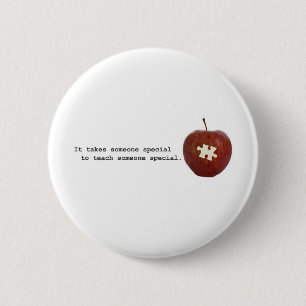 Badge Rond 5 Cm Professeur d'autisme