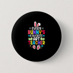 Badge Rond 5 Cm Professeur de Bunny Pâques Thème de conception col