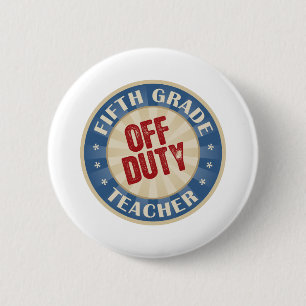 Badge Rond 5 Cm Professeur de catégorie de congé cinquième