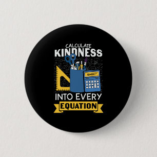 Badge Rond 5 Cm Professeur de mathématiques Calculer la gentilless