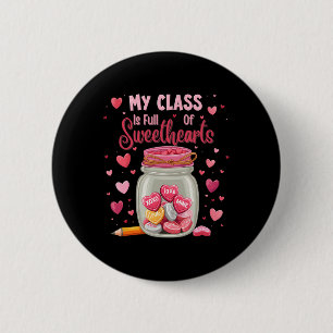 Badge Rond 5 Cm Professeur de pot de bonbons de la Saint-Valentin 