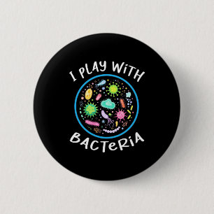 Badge Rond 5 Cm Professeur de sciences de microbiologie