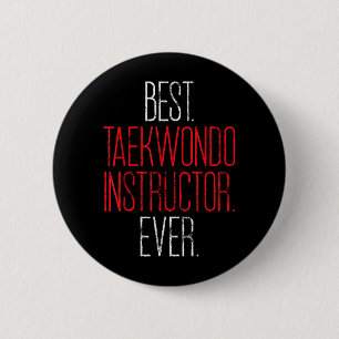 Badge Rond 5 Cm Professeur de Taekwondo Cadeau d'entraîneur d'arts