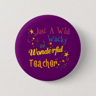 Badge Rond 5 Cm Professeur farfelu sauvage de N
