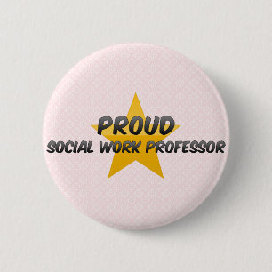 Badge Rond 5 Cm Professeur fier de travail social