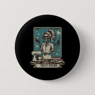 Badge Rond 5 Cm Professeur Skeleton Halloween Famille Et Consommat