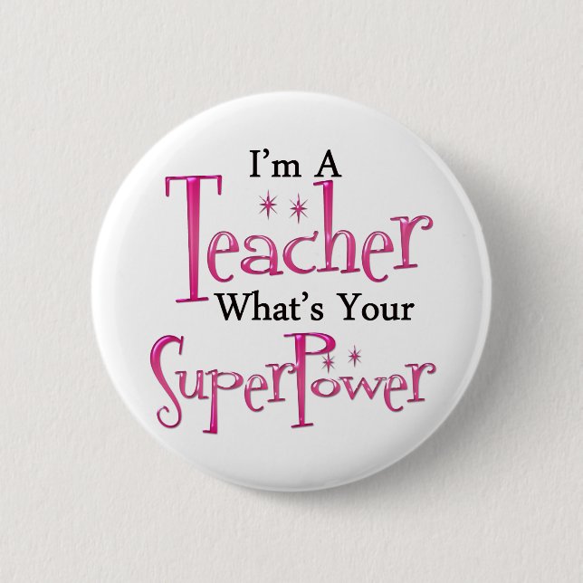 Badge Rond 5 Cm Professeur superbe (Devant)