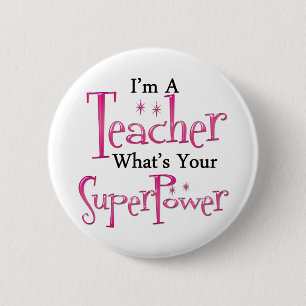 Badge Rond 5 Cm Professeur superbe