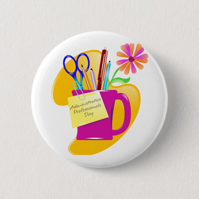 Badge Rond 5 Cm Professionnels de l'administration Conception de j (Devant)