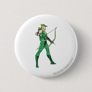 Badge Rond 5 Cm Profil de flèche verte
