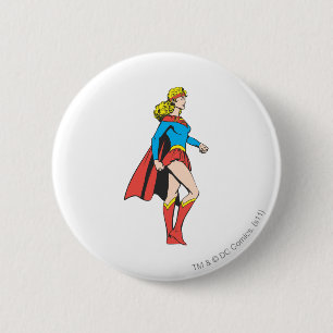 Badge Rond 5 Cm Profil de Supergirl