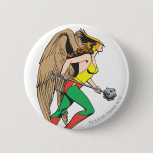 Badge Rond 5 Cm Profil d'une Hawkwoman