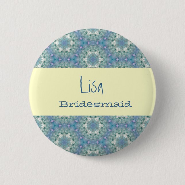 Badge Rond 5 Cm Profil sous convention astérisque bleu doux de (Devant)