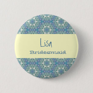 Badge Rond 5 Cm Profil sous convention astérisque bleu doux de