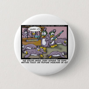 Badge Rond 5 Cm Profilage de manchots Cadeaux drôles T-shirts et o