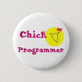 Badge Rond 5 Cm programmeur de poussin