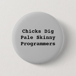 Badge Rond 5 Cm Programmeurs maigres de DigPale de poussins