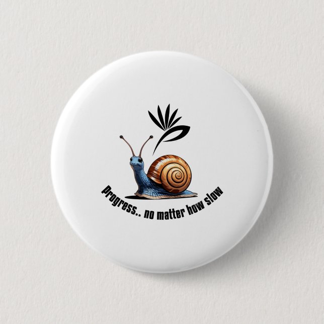 Badge Rond 5 Cm Progrès..no Sticker Lent (Devant)