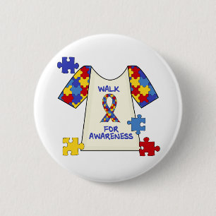 Badge Rond 5 Cm Promenade d'autisme pour la conscience