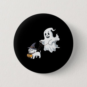 Badge Rond 5 Cm Promenade Fantôme Femme V-Neck Halloween