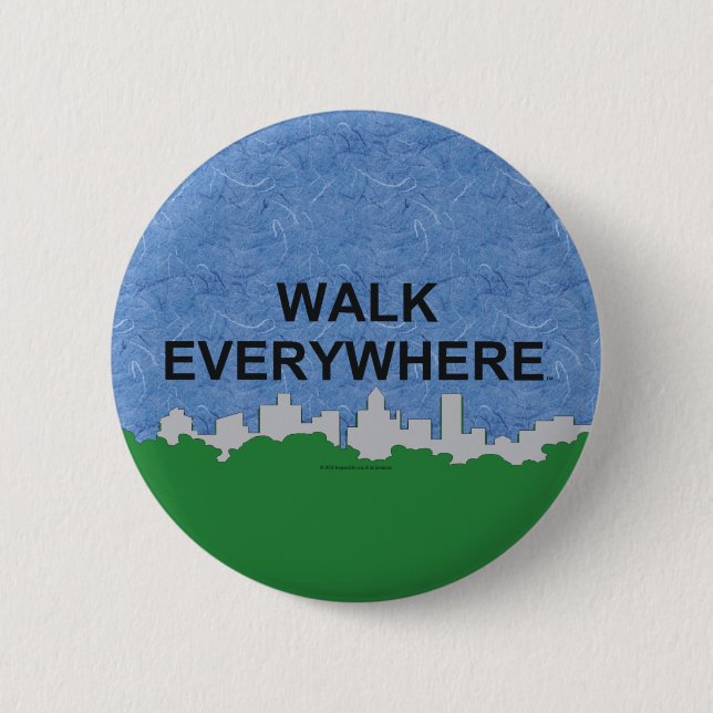 Badge Rond 5 Cm Promenade SUPÉRIEURE partout (Devant)
