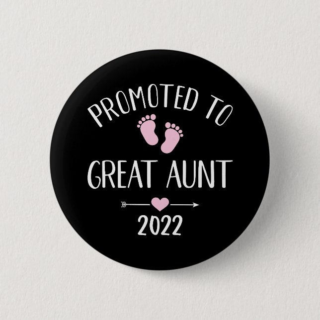 Badge Rond 5 Cm Promu à grande tante 2022 (Devant)