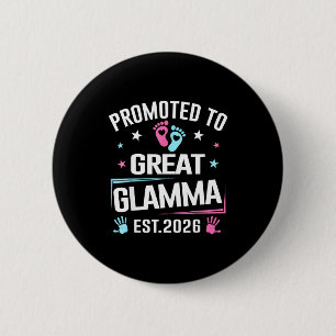 Badge Rond 5 Cm Promu Grande Glamma Est 2026 Annonce de Grossesse