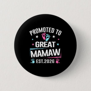 Badge Rond 5 Cm Promu Grande Mamaw en 2026 Annonce de Grossesse