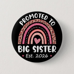 Badge Rond 5 Cm Promue Grande Sœur 2026 Douce Grossesse