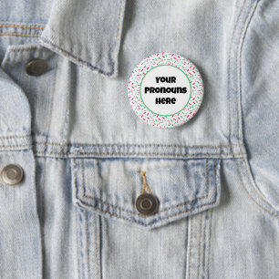 Badge Rond 5 Cm PRONONOUNS Arc-en-ciel arrose le drapeau de la fie