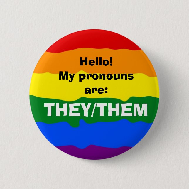 Badge Rond 5 Cm Pronoun personnalisable (Devant)