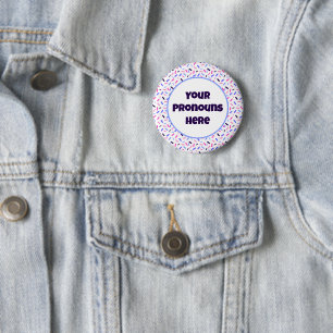 Badge Rond 5 Cm PRONOUNS Arc-en-ciel arrose le drapeau de la fiert