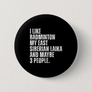 Badge Rond 5 Cm Propriétaire de chien Laika de Sibérie orientale A