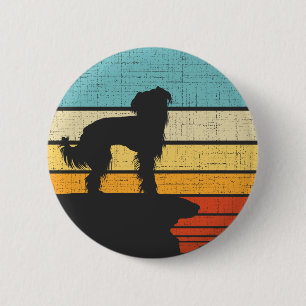 Badge Rond 5 Cm Propriétaire de chiot Vintage de Chien Chinois arr