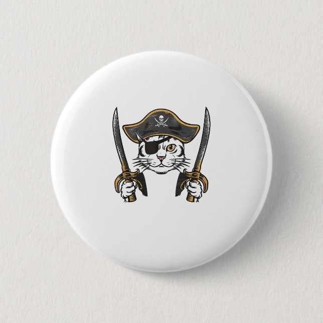 Badge Rond 5 Cm Propriétaire du chat (Devant)